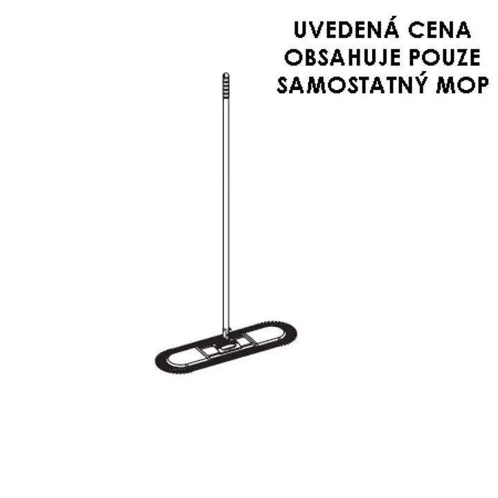 Klaro Plokščia 60 cm šluostė su kilpiniu ir kirptu pluoštu sausam valymui