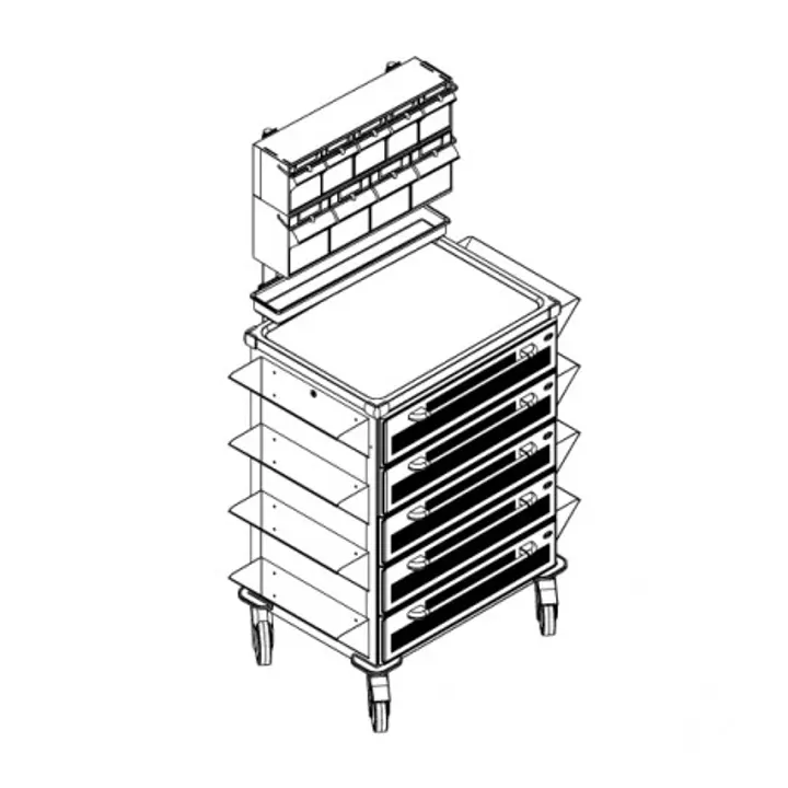 Klaro Nestandartinė šoninė kišenė medicininiams vežimėliams CN 17/18 VB