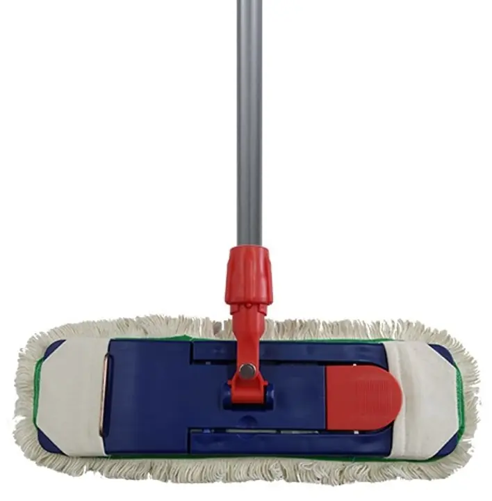 Klaro Grindų šluotos komplektas su 40 cm plokščiąja, visiškai kilpine šluoste rankiniam valymui, su magnetiniu laikikliu