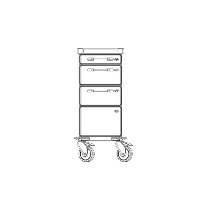 Klaro Daugiafunkcis medicininis vežimėlis METAL LINE PROFI PICCOLO ZV5307N