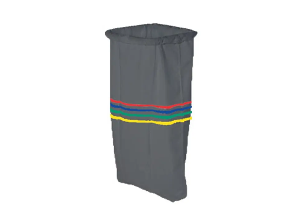 Klaro Pilkas vandeniui nepralaidus transportavimo maišas 120 l – 100% poliesteris 170 g/m2, užveržimo virvelė su fiksatoriumi, su raudona, mėlyna, žalia arba geltona juostele