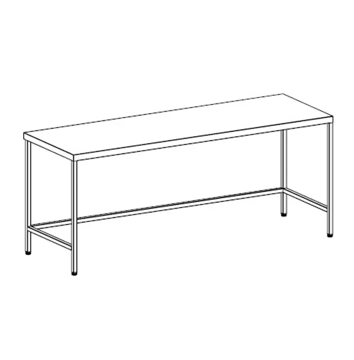 Klaro Nerūdijančiojo plieno darbo stalas 180 x 60 x 75 cm