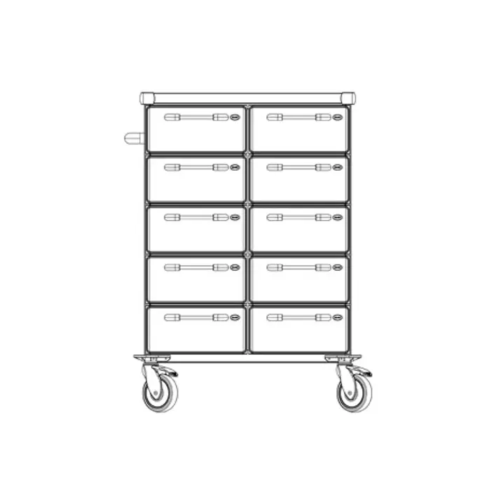 Klaro Daugiafunkcis medicininis vežimėlis METAL LINE BASIC COMBI ZV2267N/PZ – aukšta versija